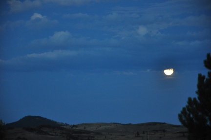 the moon at night in Montana