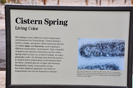 sign - Cistern Spring Geyser