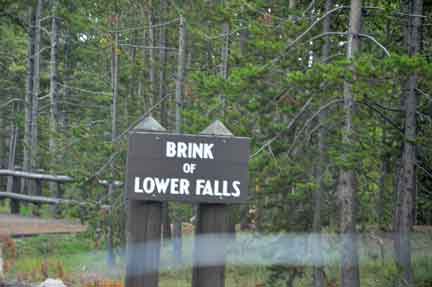 sign - brink of lower falls