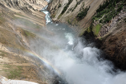 rainbow in the falls
