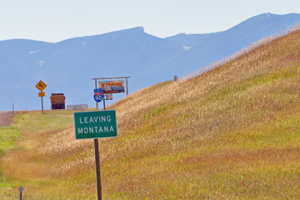 sign - leaving Montana