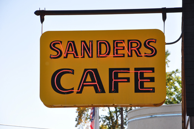 Sanders Cafe sign
