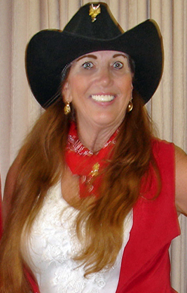 Karen Duquette at a country-western line dance party