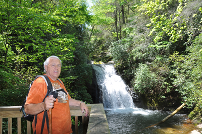 Lee Duquette at Blue Hole waterfall