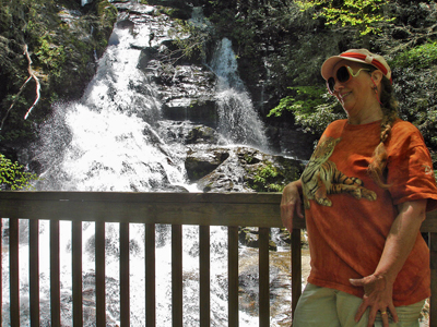 Karen Duquette at High Shoals Creek Falls