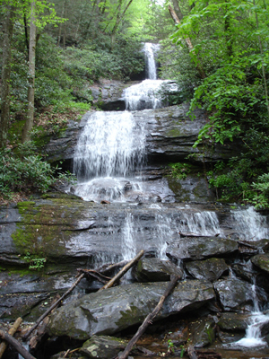 The upper waterfall