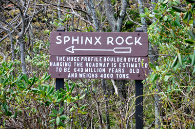 sign for The Sphinx Rock