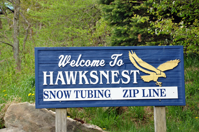 sign - welcome to Hawksnest