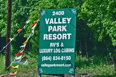 sign = Valley Park Resort