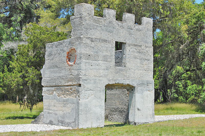 Remains of Fort Frederica barrcks