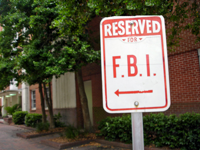 sign - parking reserved for F.B.I.