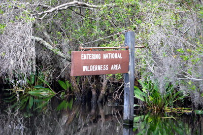 sign - entering National Wilderness Area