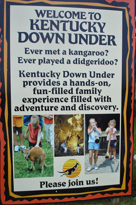 sign - Welcome to Kentucky Down Under