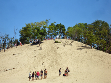 The rugged sand dune