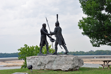 The statue of Lewis and Clark