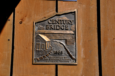 the two RV Gypsies drive on Harpersfield Covered Bridge is a century bridge