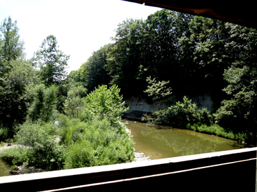 view from the Middle Road Covered Bridge