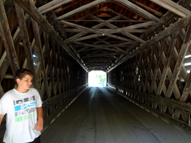 Alex at the Creek Road Covered Bridge
