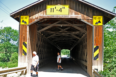 Lee and Alex at the Creek Road Covered Bridge