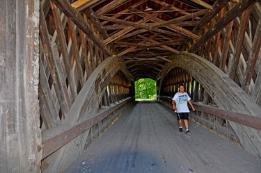 the grandson of the two RV Gypsies at Benetka Road Covered Bridge