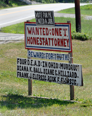 sign - wanted: one honest attorney
