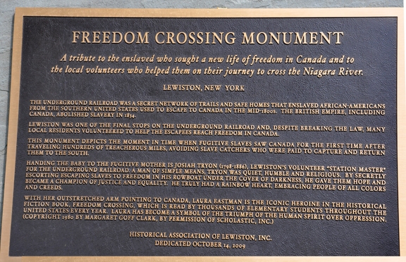 sign - Freedom Crossing Monument
