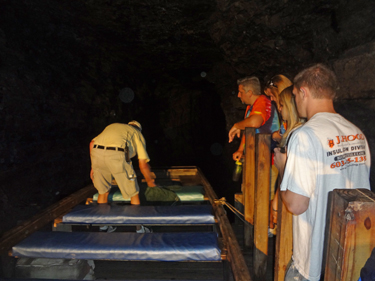 the boat ride in Lockport Cave