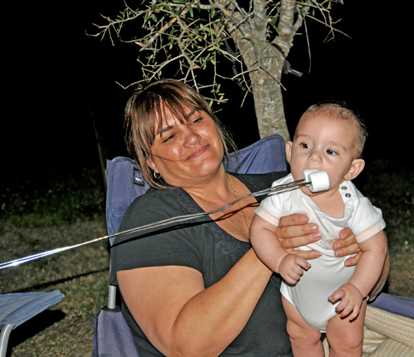Renee Smythers with her grandson