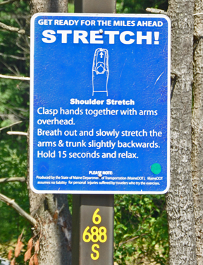 sign - get out and stretch
