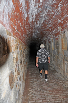 Lee Duquette in a Tunnel at Fort Knox