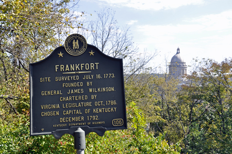 sign about Frankfort Kentucky