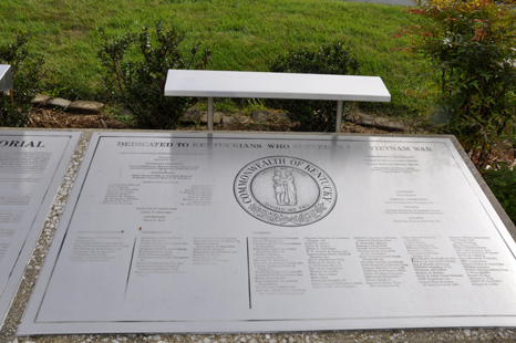 sign at Kentucky Vietnam Veterans Memorial