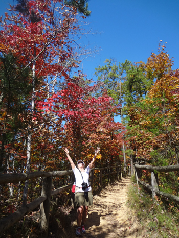 Karen Duquette is really happy to see the fall colors