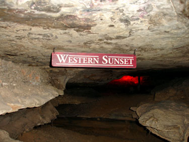 Western Sunset At Ruby Falls