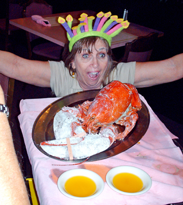 Karen Duquette and her 7 pound lobster