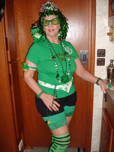 Karen Duquette celebrated St. Patrick's Day
