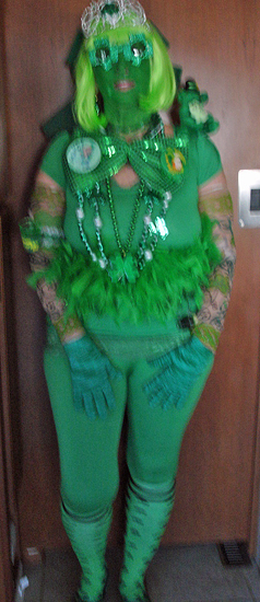 Karen Duquette's 2011 winning green outfit