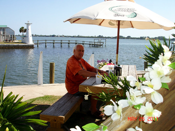 Lee Duquette at Zeke's Bayside Bar & Grill in Englewood, Florida