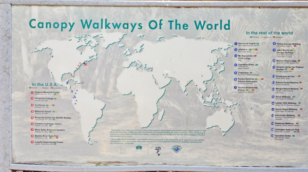 sign about the canopy walkways of the world