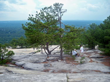 Lee and Alex on top of Stone Mountain