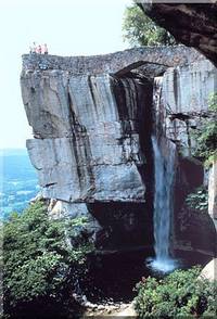 the waterfall at Lovers Leap