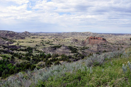 View of the major rock formation at The Painted Desert