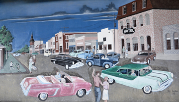 Main Street Saturday Night mural in Boissevain