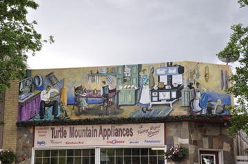 Pioneer Kitchen mural in Boissevain