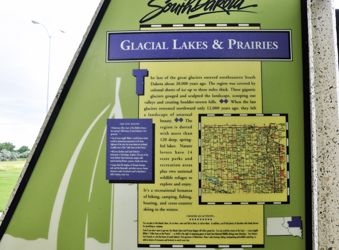 sign about the Glacial Lakes & Prairies in SD