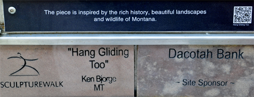 sign: Hang Gliding Too sculpture