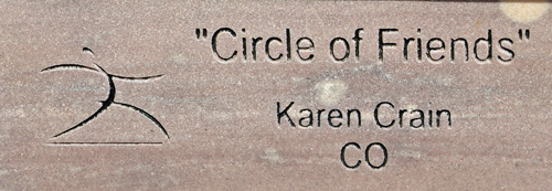 sign: Circle of Firends sculpture
