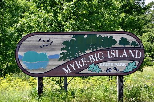 Myre-Big Island sign