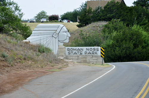 entry to Roman Nose State Park in OK