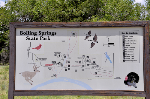 map of Boiling Springs State Park